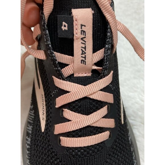 Brooks Levitate 4 Black Pink Women Neutral Road Running Shoes Sz US 7 Medium B - Picture 8 of 14